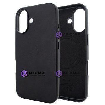 Чехол для iPhone 16 : Leather Case PU with MagSafe &ndash; Black 3940830000009 фото