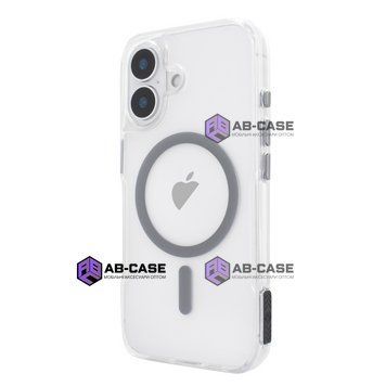 Чохол для iPhone 16 NewZone Сlear Case with MagSafe - Gray 3942470000005 фото