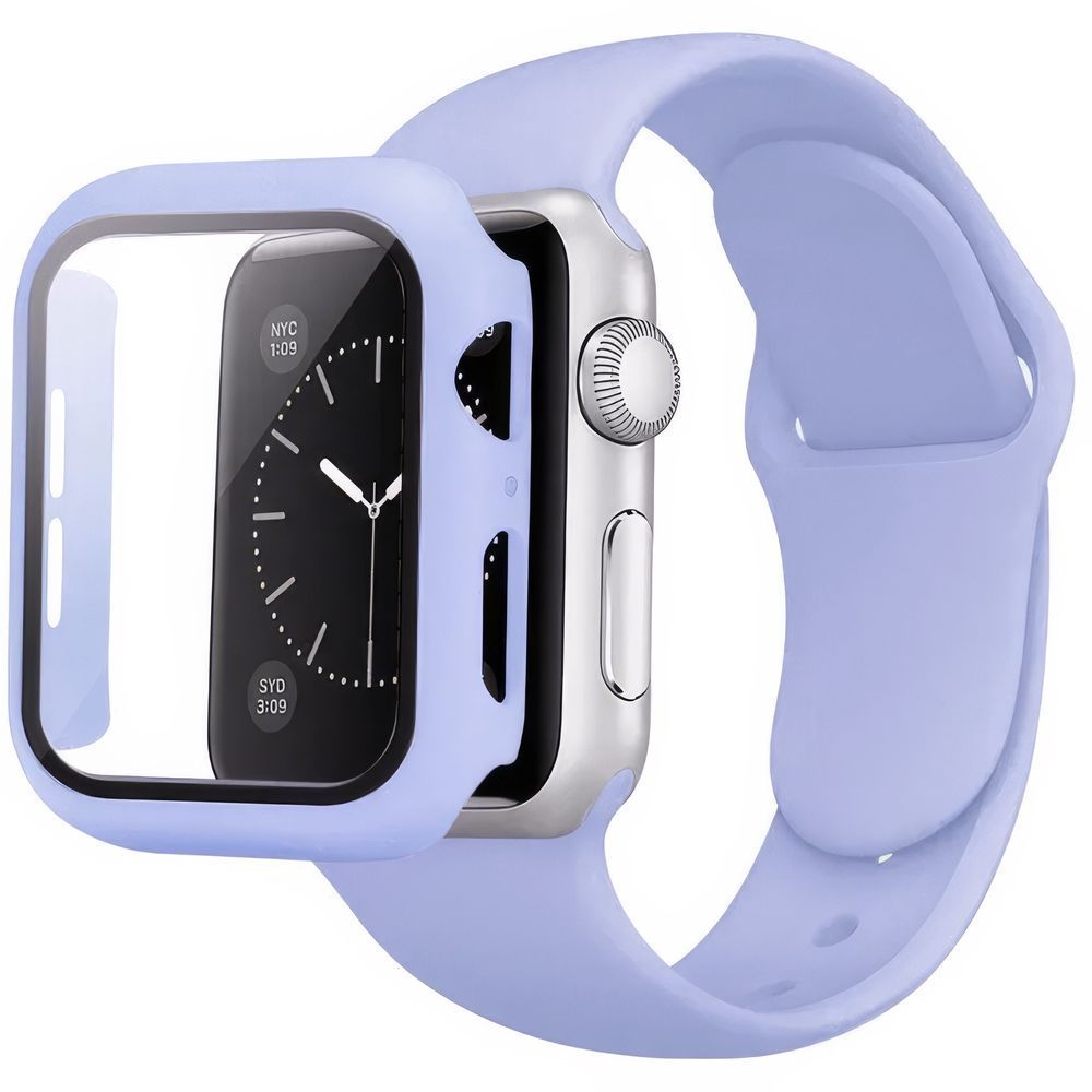 Комплект Silicone Band + Case для Apple Watch (42mm: Series 10/11, Purple) 4007760000000 фото