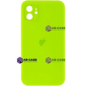 Чехол Silicone Case Full Camera для iPhone 12 Neon Green 210422 фото