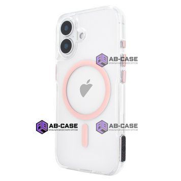 Чохол для iPhone 16 NewZone Сlear Case with MagSafe - Pink 3942490000009 фото