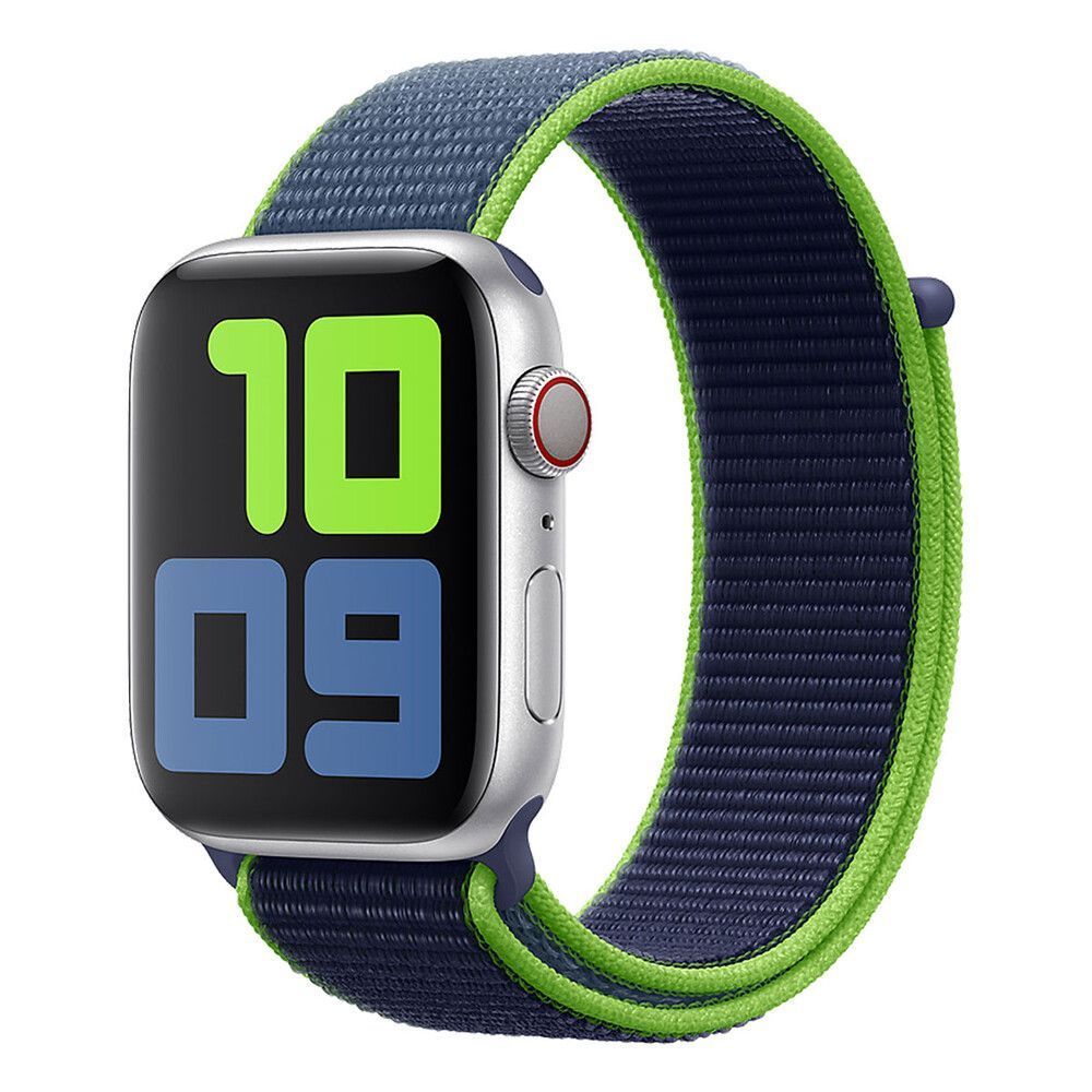 Ремінець для Apple Watch Nylon Loop нейлоновий (38mm, 40mm, 41mm, [42mm Series 10/11], Neon Lime) 234956 фото