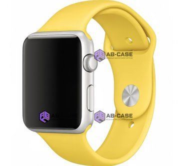 Силіконовий ремінець Silicone Sport Band (42mm, 44mm, 45mm, 46mm, 49mm, №55 Canary Yellow, S) 234545 фото