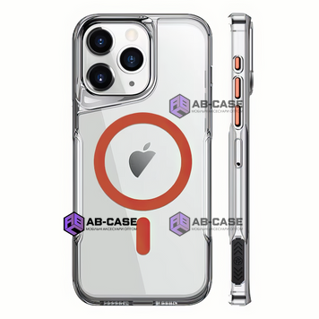 Чохол для iPhone 15 Pro Max NewZone Сlear Case with MagSafe - Orange 3942230000009 фото