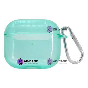 Чехол для AirPods 3 полупрозрачный Neon Case Sea Blue 192225 фото