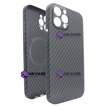 Чохол для iPhone 13 Pro Max PC Carbon with MagSafe Black 231468 фото