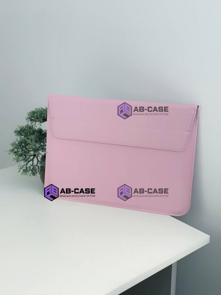 Чехол-папка для MacBook (13.3"&ndash;14.2") Leather PU &ndash; Pink 6792317 фото