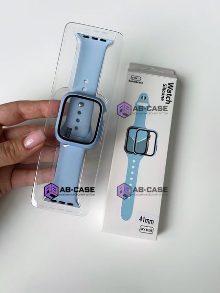 Комплект Silicone Band + Case для Apple Watch (40mm, White) 234834 фото