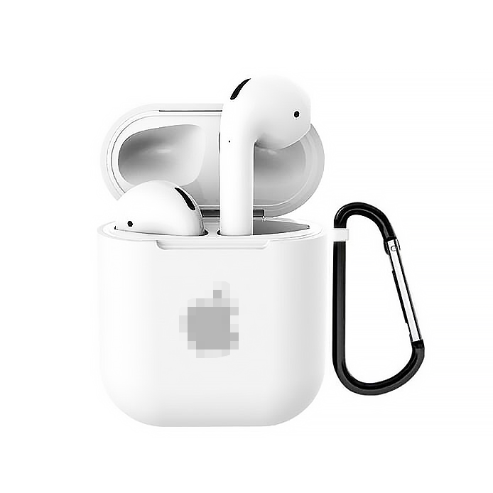 Чехол для AirPods 1 | 2 LOGO (White) 907391 фото