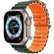 Ремінець для Apple Watch Ocean Band (42mm, 44mm, 45mm, 46mm, 49mm, Pine Green-Orange) 234394 фото
