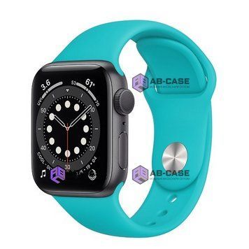 Силиконовый ремешок Silicone Sport Band (42mm, 44mm, 45mm, 46mm, 49mm №21 Sea Blue, S) 234572 фото