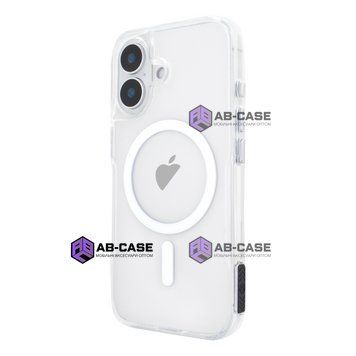 Чохол для iPhone 16 NewZone Сlear Case with MagSafe - White 3942500000005 фото