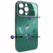 Чехол для iPhone 13 Pro матовый NEW PC Slim with MagSafe case с защитой камеры Dark Green 603397 фото