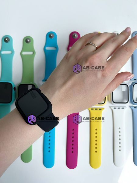 Комплект Silicone Band + Case для Apple Watch (44mm, Red) 234857 фото