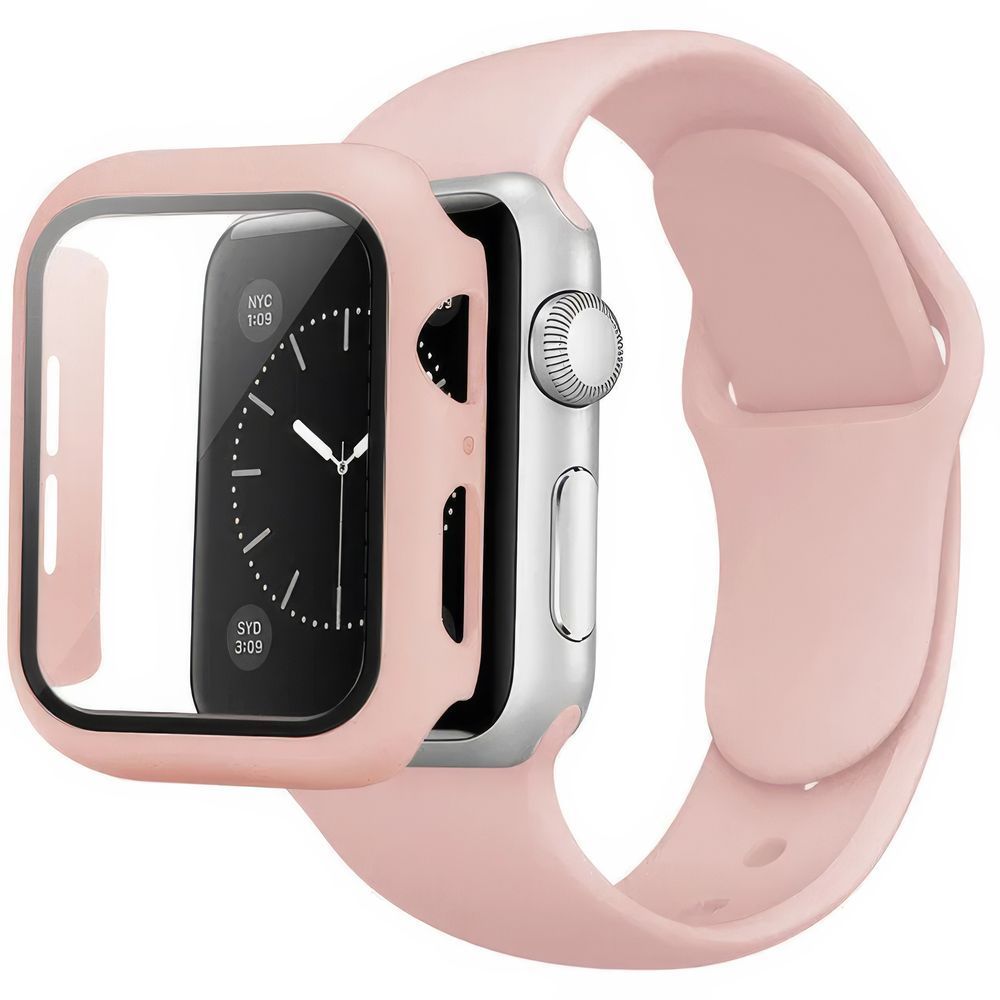 Комплект Silicone Band + Case для Apple Watch (42mm: Series 10/11, Pink Sand) 4007800000007 фото