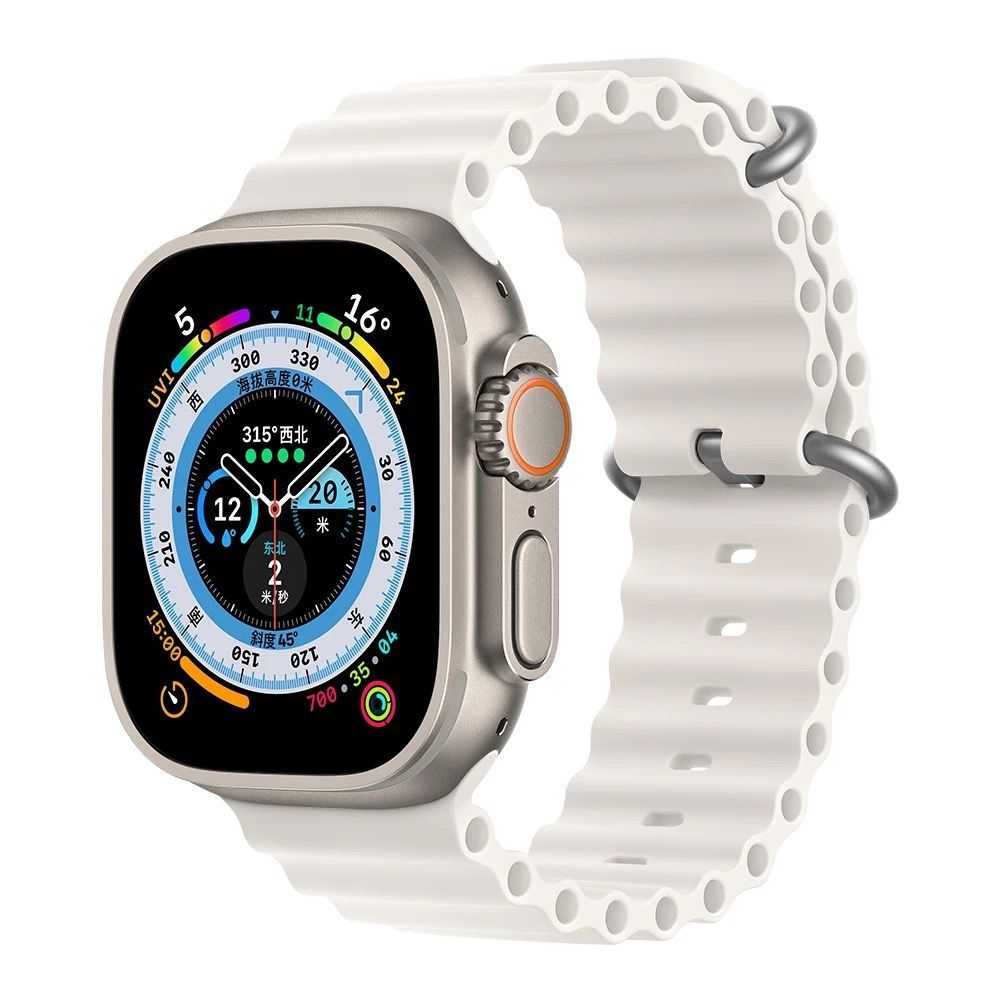 Ремінець Ocean Band на Apple Watch 38mm, 40mm, 41mm, [42mm Series 10/11] - White 234377 фото