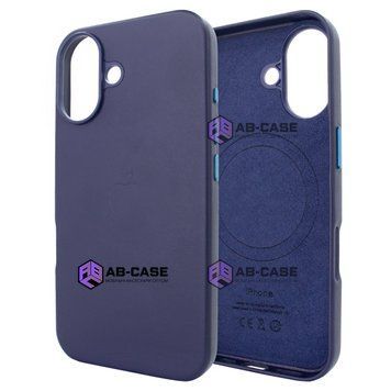 Чехол для iPhone 16 : Leather Case PU with MagSafe &ndash; Midnight Blue 3940890000001 фото