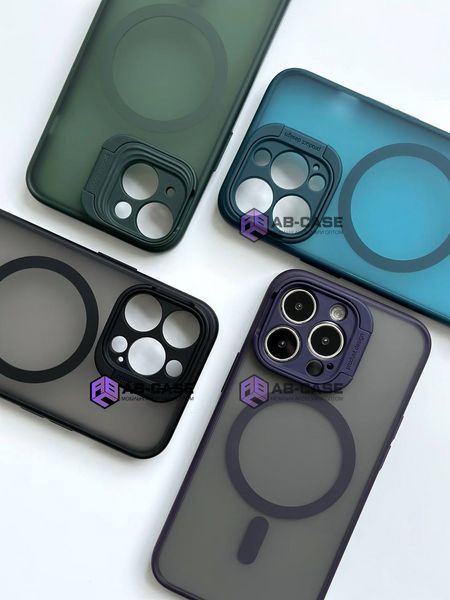 Чехол для iPhone 14 Pro Max Hybrid Camera Stand with MagSafe с подставкой Deep Purple 423209 фото