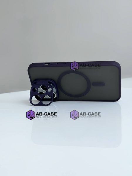 Чехол для iPhone 14 Pro Max Hybrid Camera Stand with MagSafe с подставкой Deep Purple 423209 фото