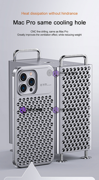Чохол металевий для iPhone 14 Pro Max Aluminium aroma Silver 946296 фото