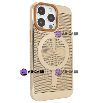 Чехол для iPhone 13 Pro Max Perforation Case with MagSafe Gold 912589 фото
