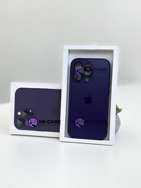 Чехол стеклянный матовый для iPhone 12 Pro AG Glass Case with MagSafe с защитой камеры Deep Purple 8765493 фото