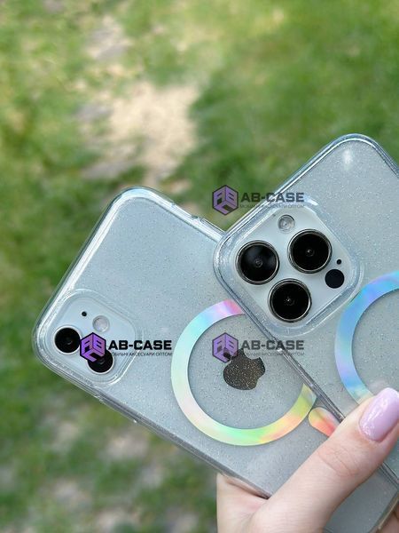 Чохол для iPhone 14 прозорий Diamond Case with MagSafe 231017 фото