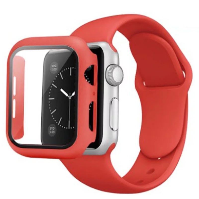 Комплект Silicone Band + Case для Apple Watch (42mm: Series 10/11, Red) 4007810000004 фото