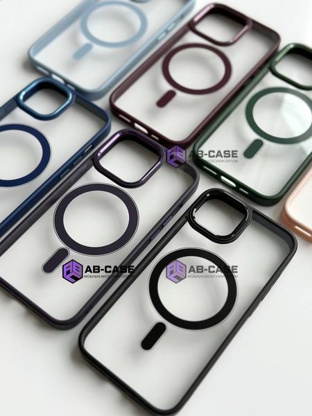 Чехол Crystal Guard with MagSafe (iPhone 14 Plus, Marsala) 505223 фото