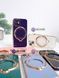 Чехол для iPhone 14 Holder Glitter Shining Сase with MagSafe с подставкой и защитными линзами на камеру Sierra Blue 490300 фото 5