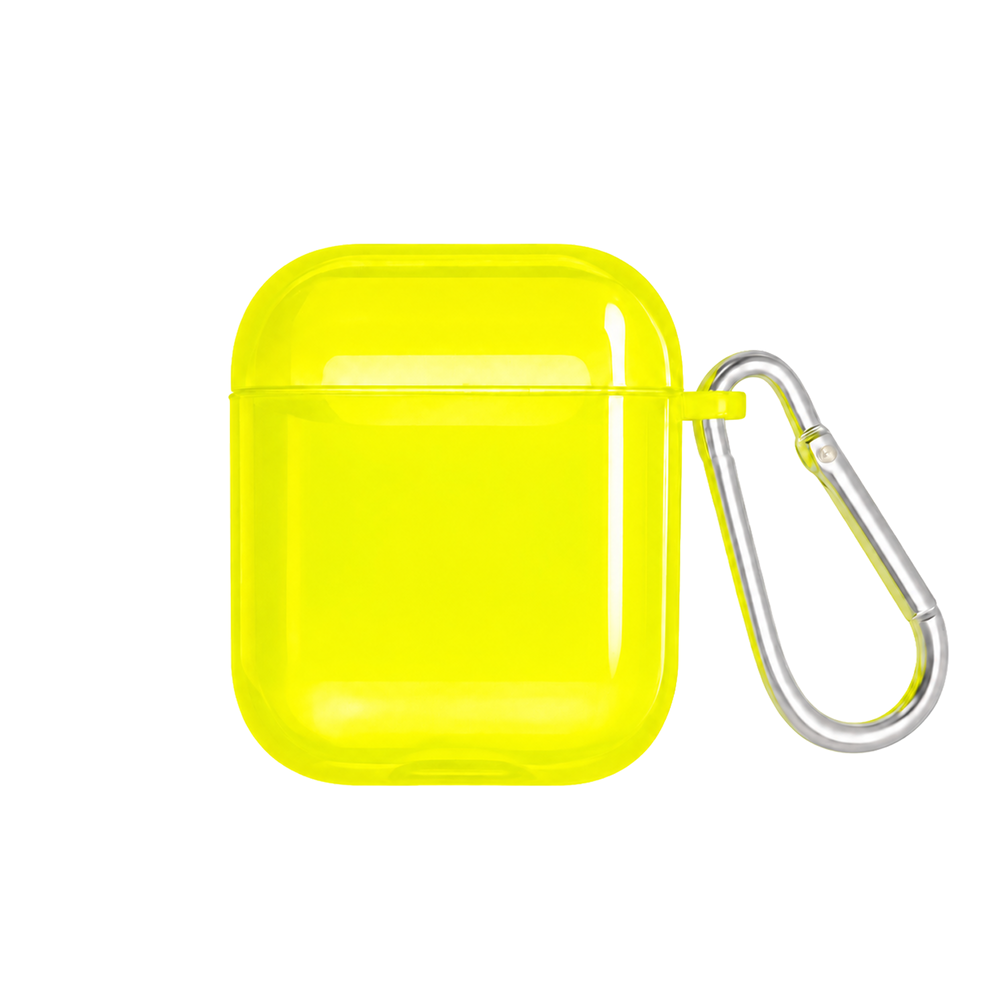 Чехол для AirPods 1/2 полупрозрачный Neon Case Neon Green 192209 фото