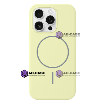 Чехол для iPhone 14 Pro : Silicone Slim MagSafe &ndash; Cream Yellow 4132550000004 фото