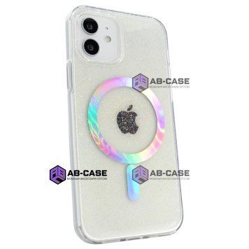Чехол для iPhone 12|12 Pro прозрачный Diamond Case with MagSafe 231012 фото