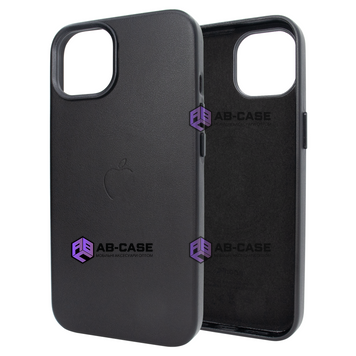 Чохол для iPhone 12 Pro Max : Leather Case PU with MagSafe &ndash; Black 789108 фото
