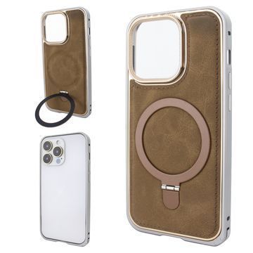 Metal Bumpers Suede Case with MagSafe Stand