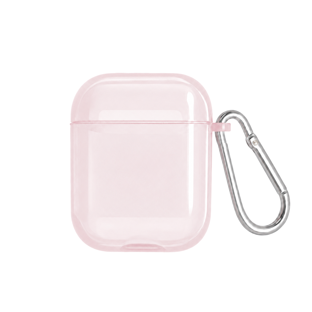 Чехол для AirPods 1/2 полупрозрачный Neon Case Pink Sand 192211 фото