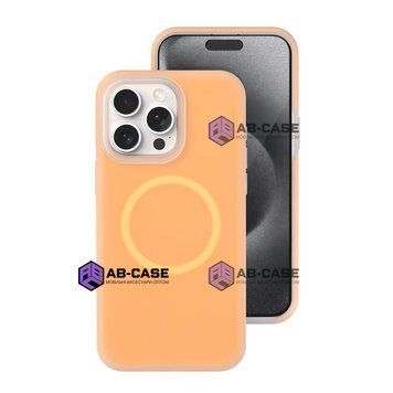 Чехол Neon Silicone Case MagSafe (iPhone 15 Pro &ndash; Orange) 4307390000006 фото