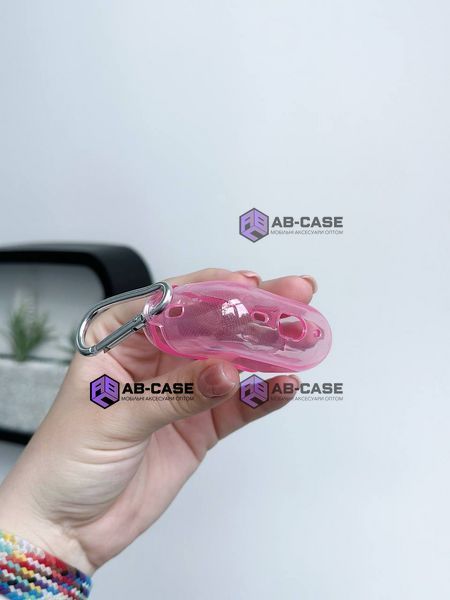 Чохол для AirPods 1/2 напівпрозорий Neon Case Pink Sand 192211 фото