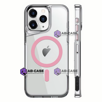 Чохол для iPhone 15 Pro Max NewZone Сlear Case with MagSafe - Pink 3942240000006 фото