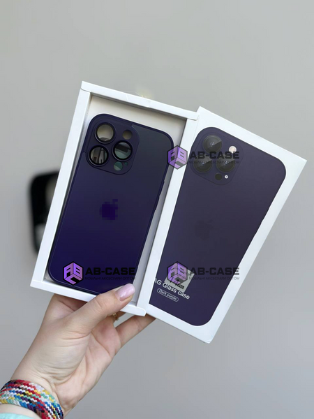 Чохол скляний матовий для iPhone 13 Pro AG Glass Case with MagSafe із захистом камери Deep Purple 675469 фото