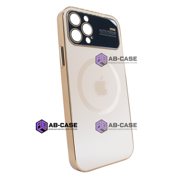 Чехол для iPhone 12 Pro Max PC Slim Case with MagSafe с защитными линзами на камеру Champaign Gold 852133 фото