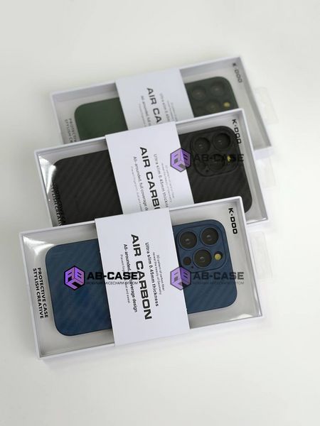 Ультратонкий чохол K-Doo Air Carbon для iPhone 15 Pro Green 3474510000015 фото