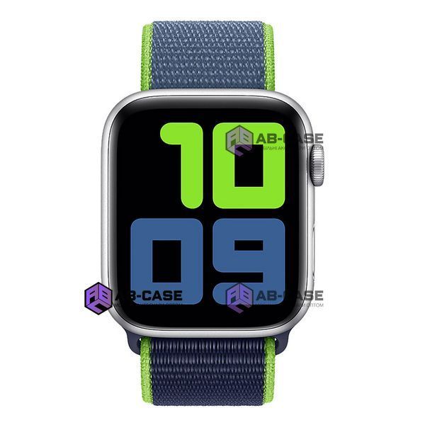 Ремінець для Apple Watch Nylon Loop нейлоновий [42mm Series 1-3] | 44mm | 45mm | 46mm | 49mm &ndash; (Neon Lime) 234993 фото