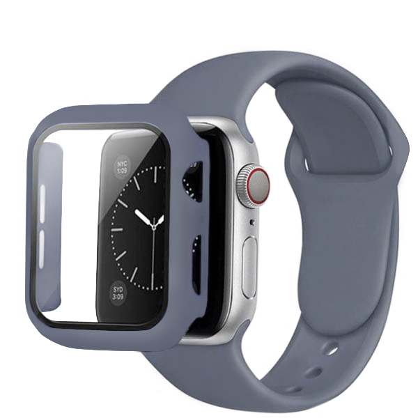 Комплект Silicone Band + Case для Apple Watch (46mm: Series 10/11, Granny Gray) 4007880000003 фото