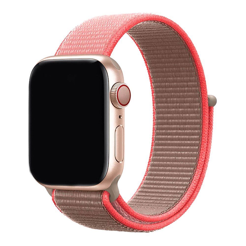 Ремешок для Apple Watch Nylon Loop нейлоновый (42mm, 44mm, 45mm, 46mm, 49mm, Neon Pink) 234994 фото