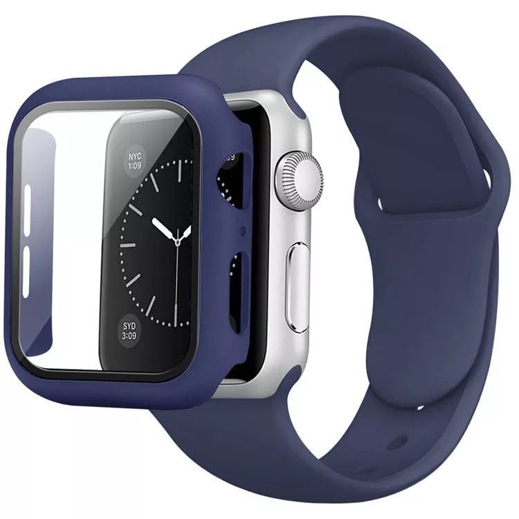 Комплект Silicone Band + Case для Apple Watch (46mm: Series 10/11, Midnight Blue) 4007890000000 фото