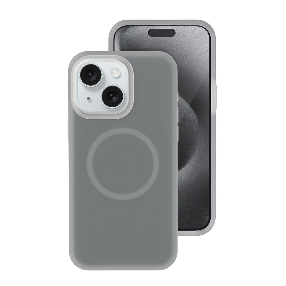 Чохол Neon Silicone Case MagSafe (iPhone 15 &ndash; Gray) 4306420000009 фото