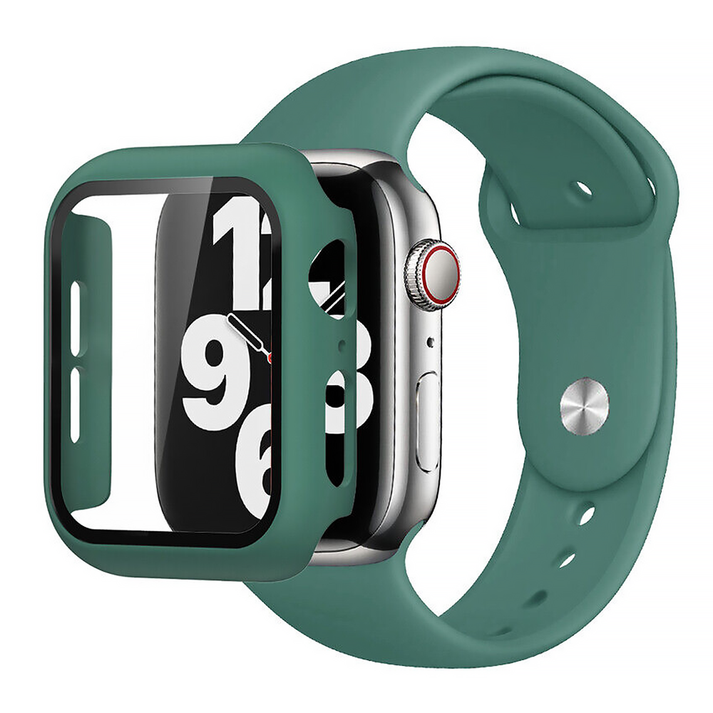 Комплект Silicone Band + Case для Apple Watch (46mm: Series 10/11, Pine Green) 4007900000006 фото
