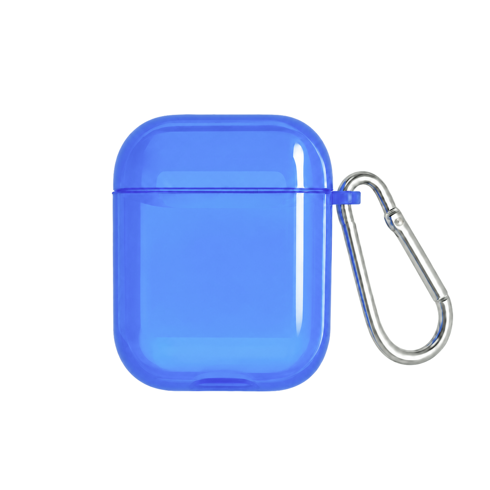 Чехол для AirPods 1/2 полупрозрачный Neon Case Ultramarine 192214 фото