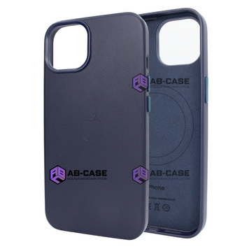 Чехол для iPhone 12 Pro Max : Leather Case PU with MagSafe &ndash; Midnight Blue 789112 фото